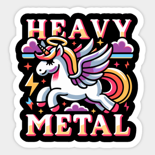 Heavy Metal Unicorn Sticker